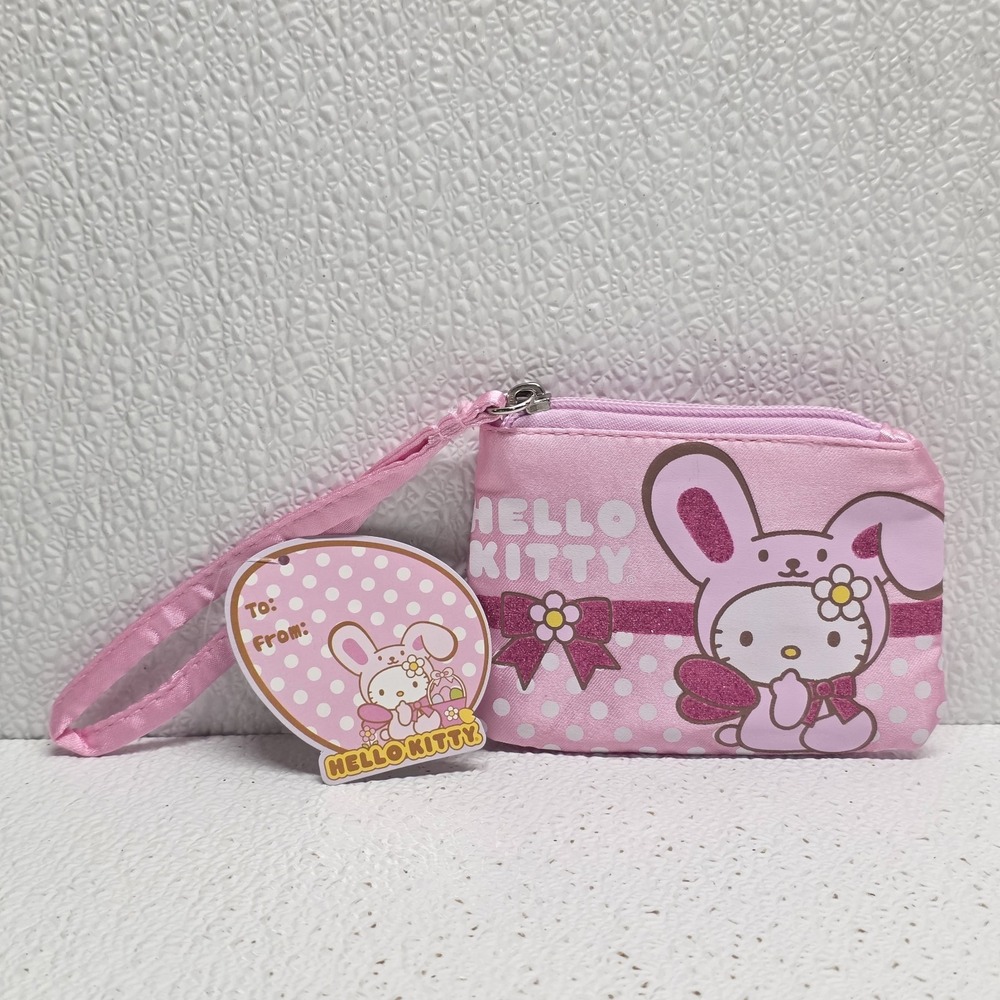 Hello Kitty Sanrio Pink Easter Bunny Change Coin Purse Gift New With Tag